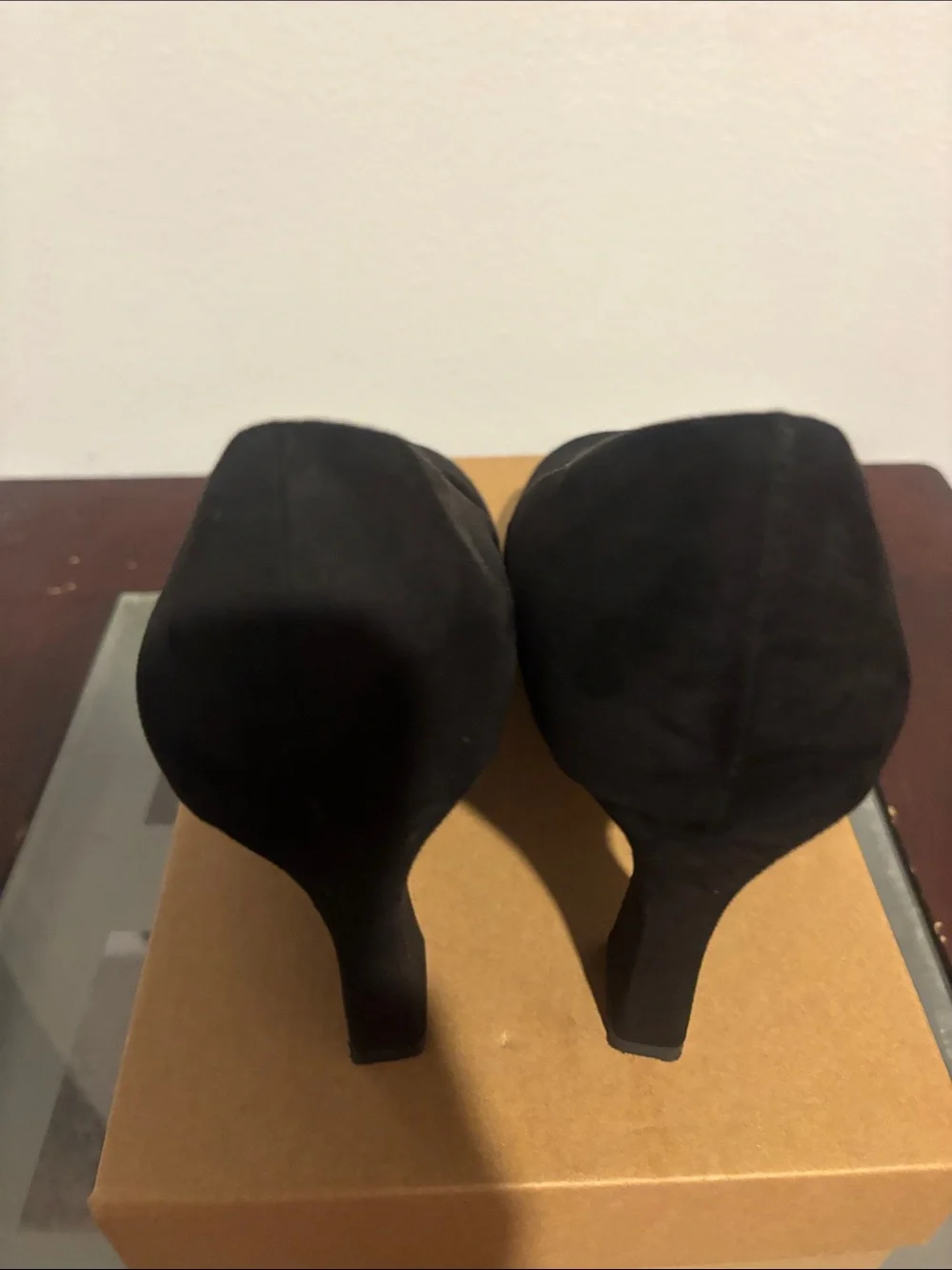 Worthington Black Peep-Toe Heels
